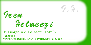 iren helmeczi business card